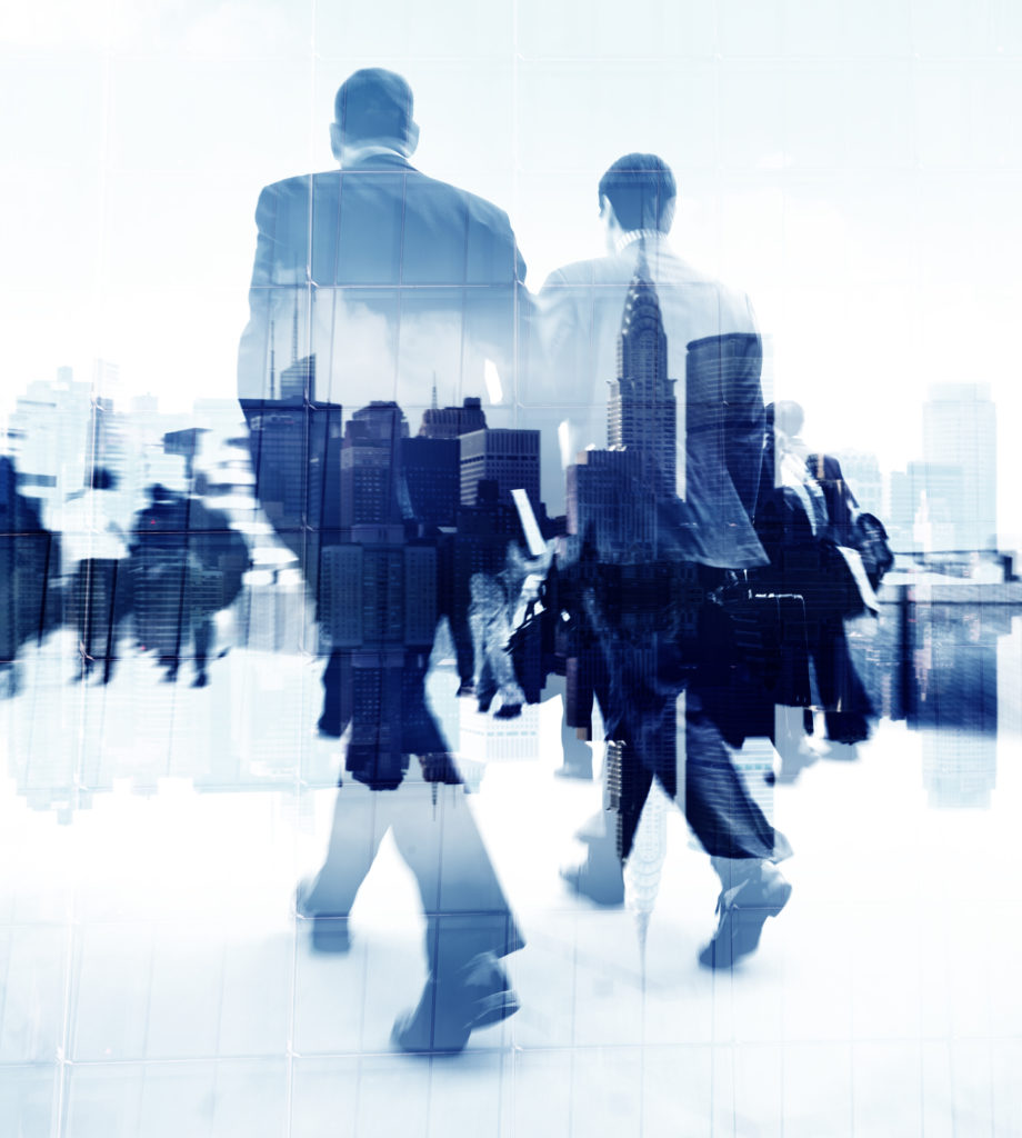 Abstract Image of Business People Walking on the Street